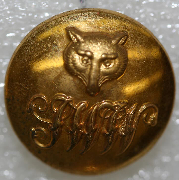 Button, metal, British