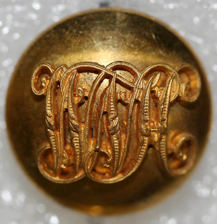 Button, metal, British