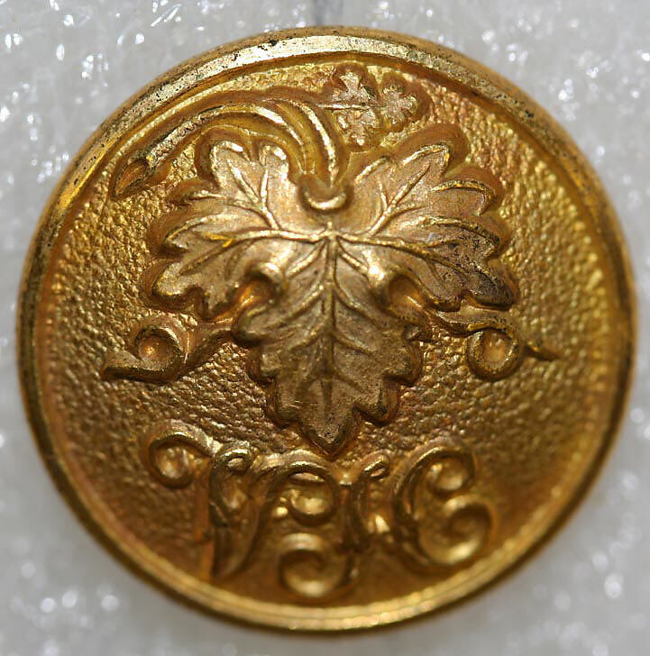 Button, metal, British