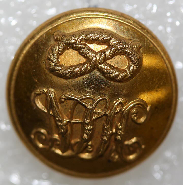 Button, metal, British