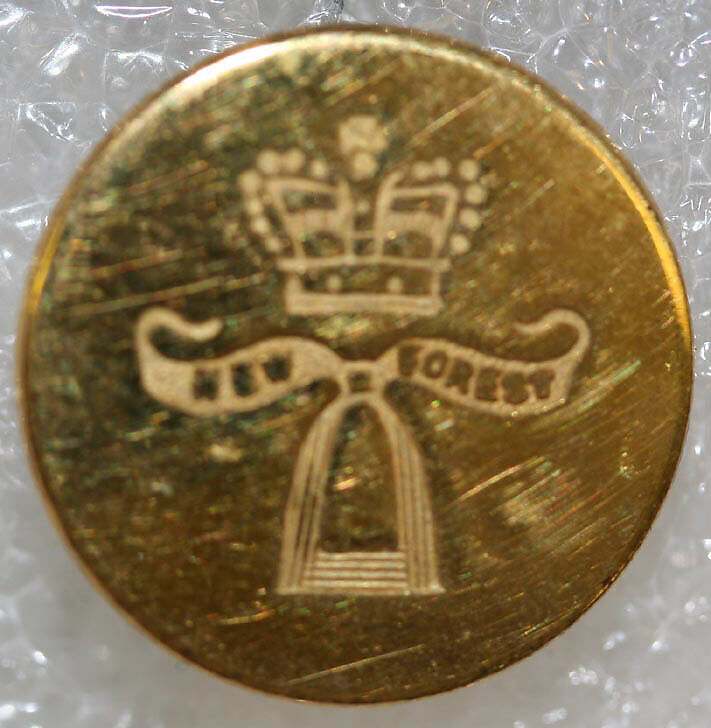 Button, metal, British