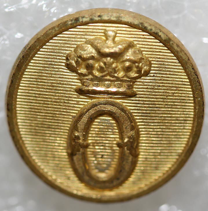 Button, metal, British