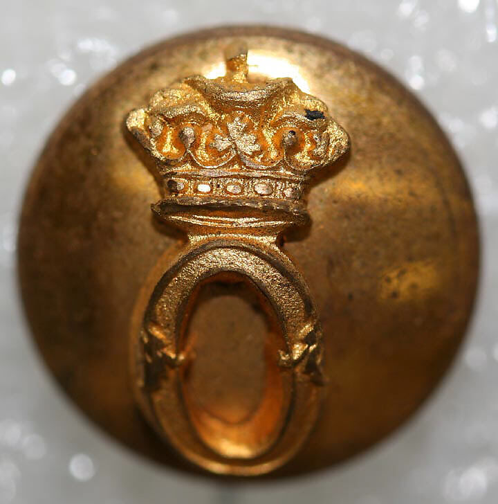 Button, metal, British