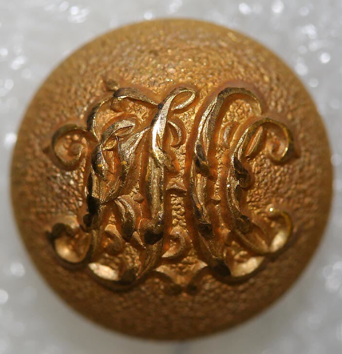 Button, metal, British