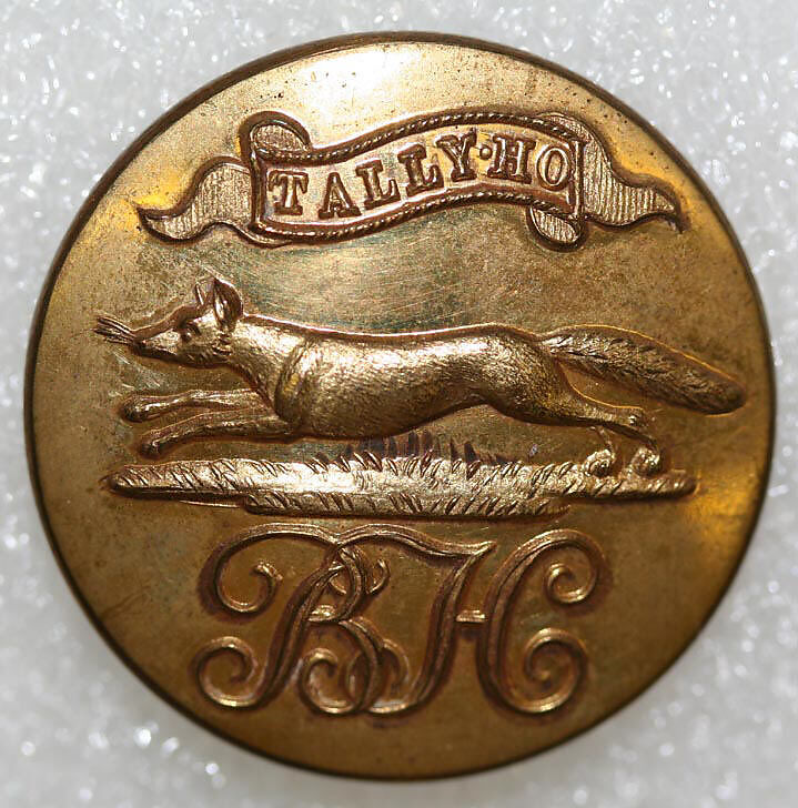 Button, metal, British