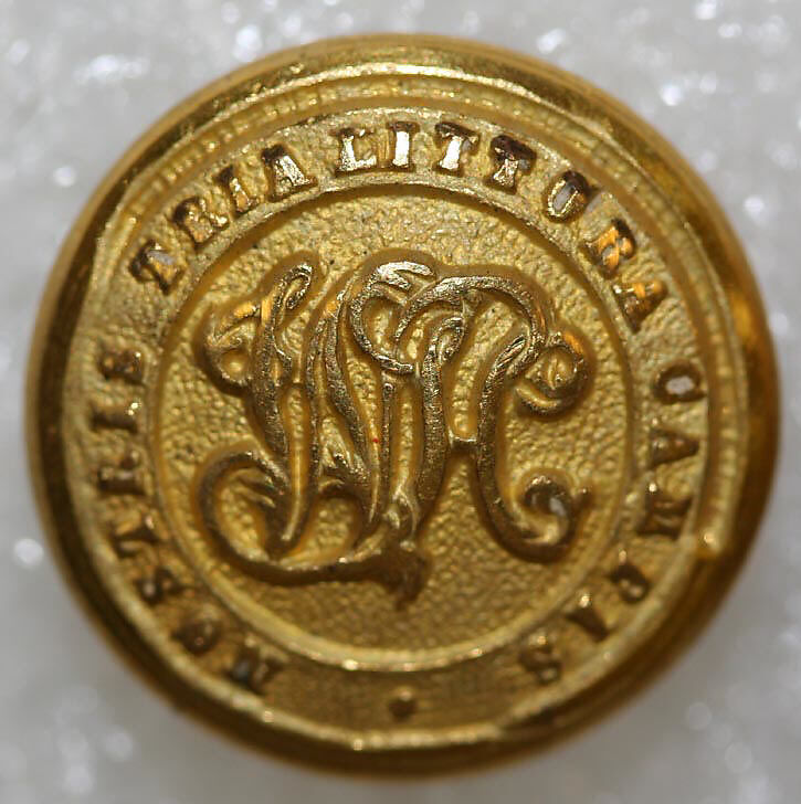 Button, metal, British