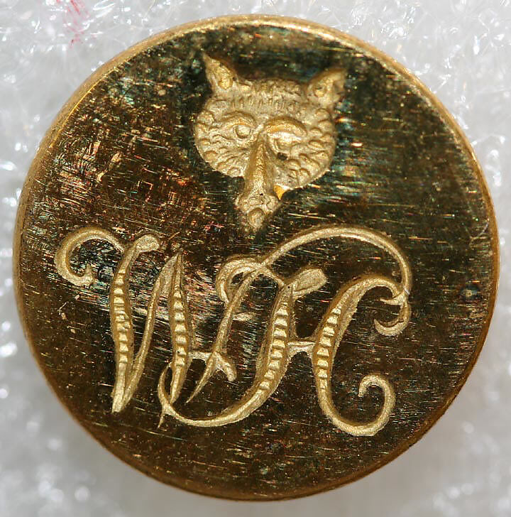 Button, metal, British