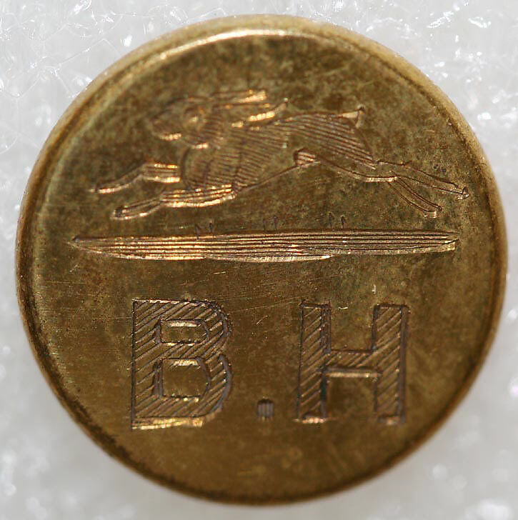 Button, metal, British