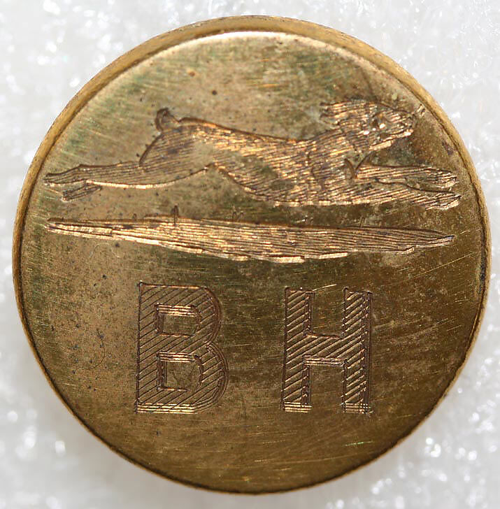 Button, metal, British