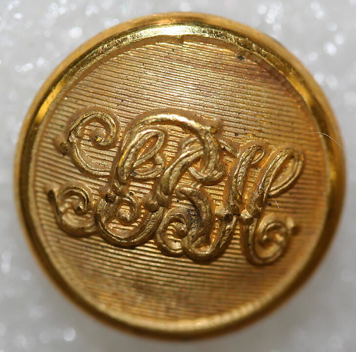 Button, metal, British