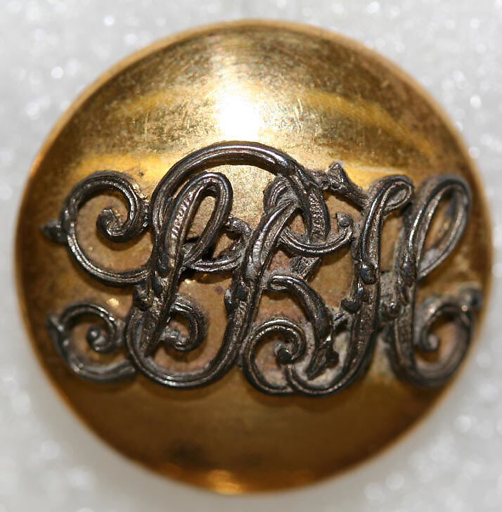 Button, metal, British