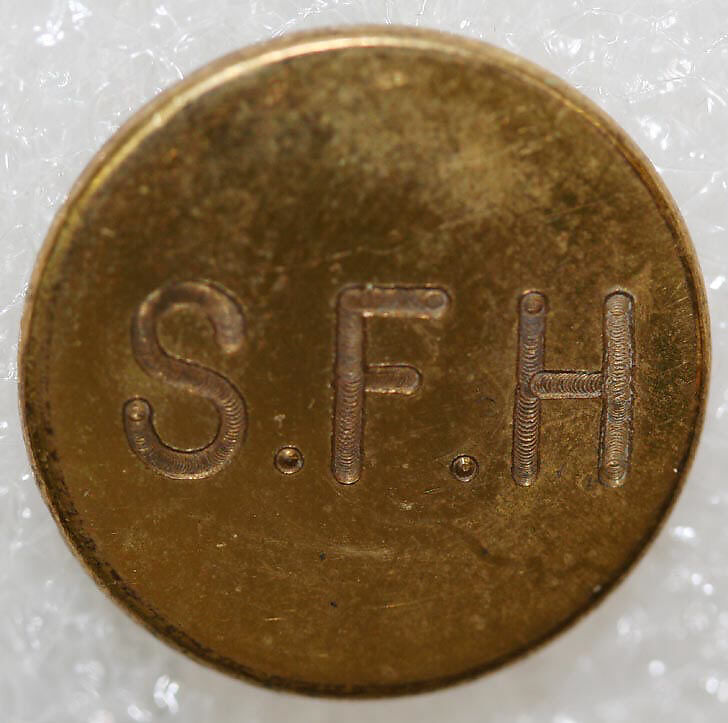 Button, metal, British