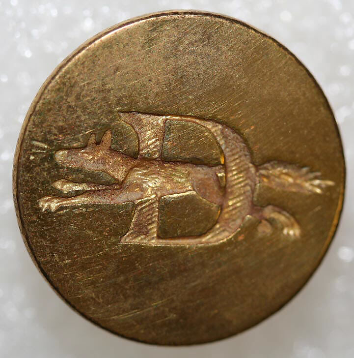Button, metal, British