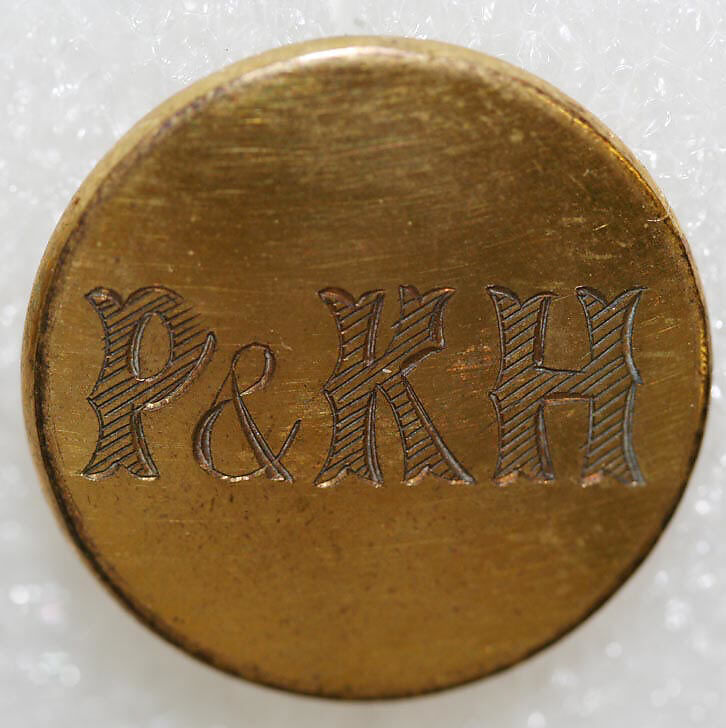 Button, metal, British
