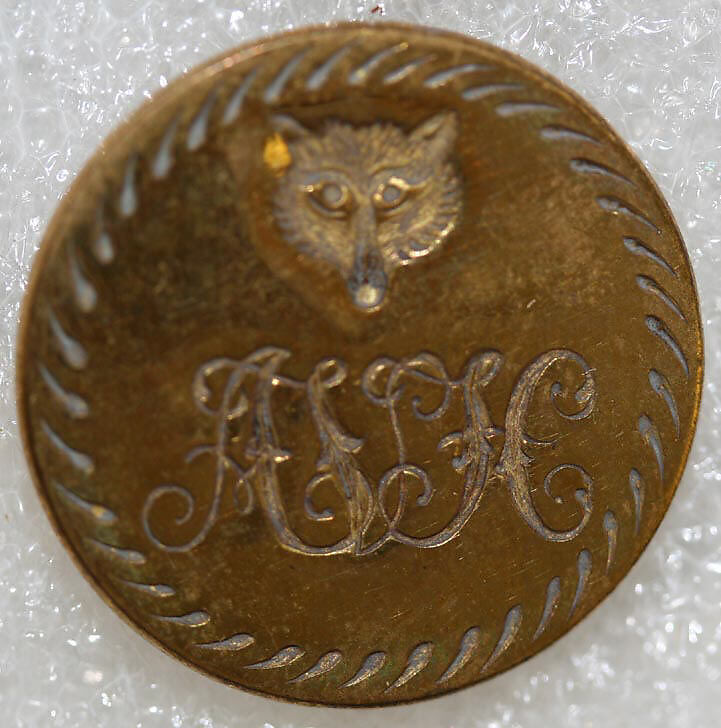 Button, metal, British