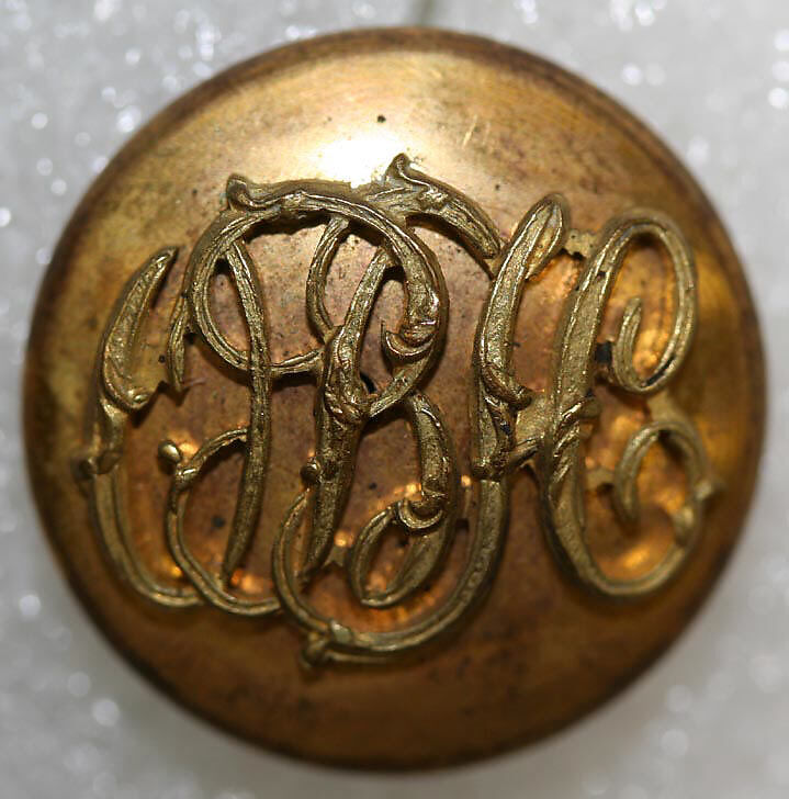 Button, metal, British