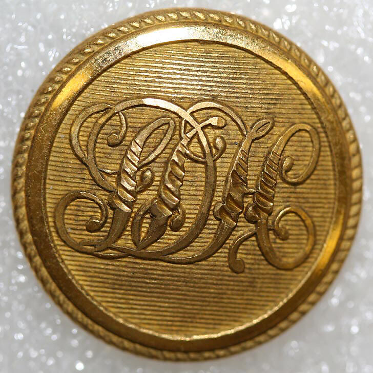 Button, metal, British