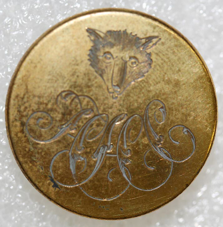 Button, metal, British