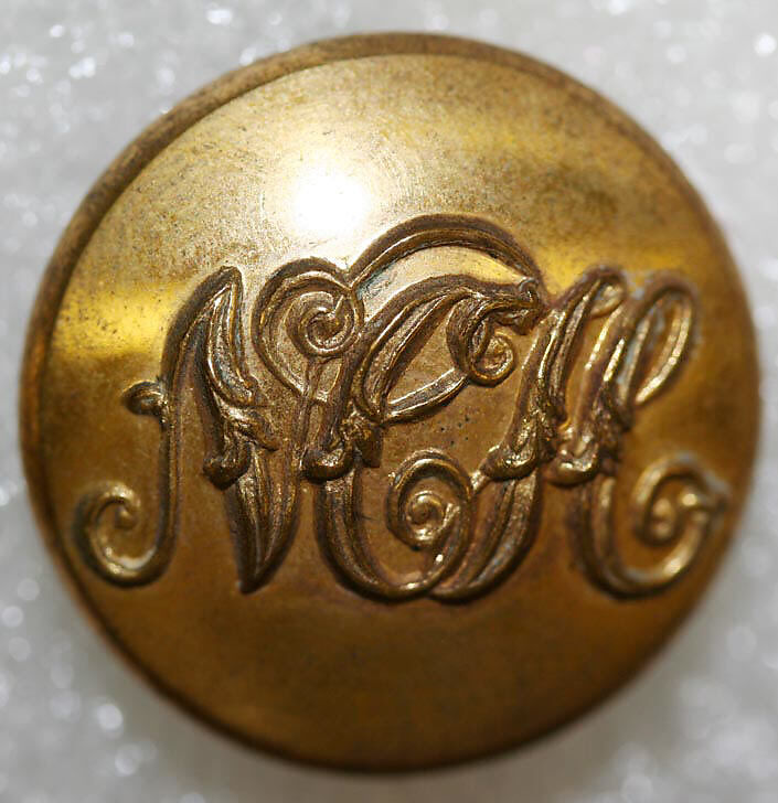 Button, metal, British