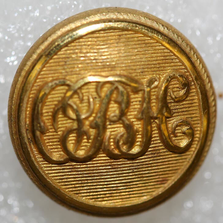 Button, metal, British