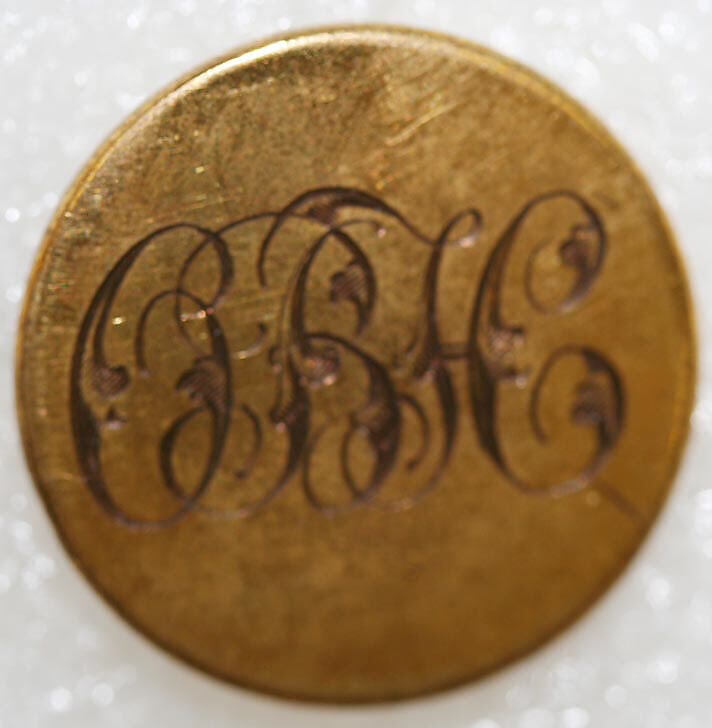 Button, metal, British