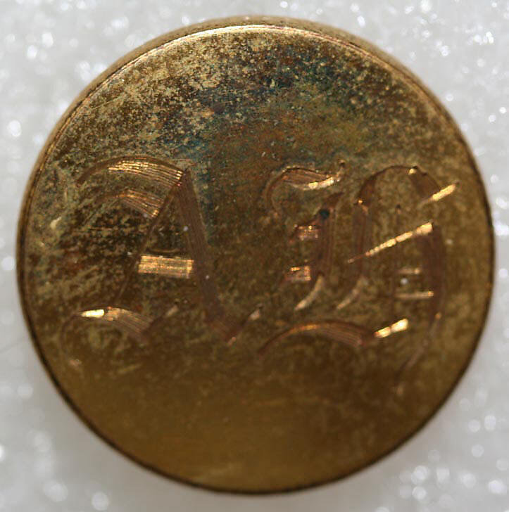 Button, metal, British