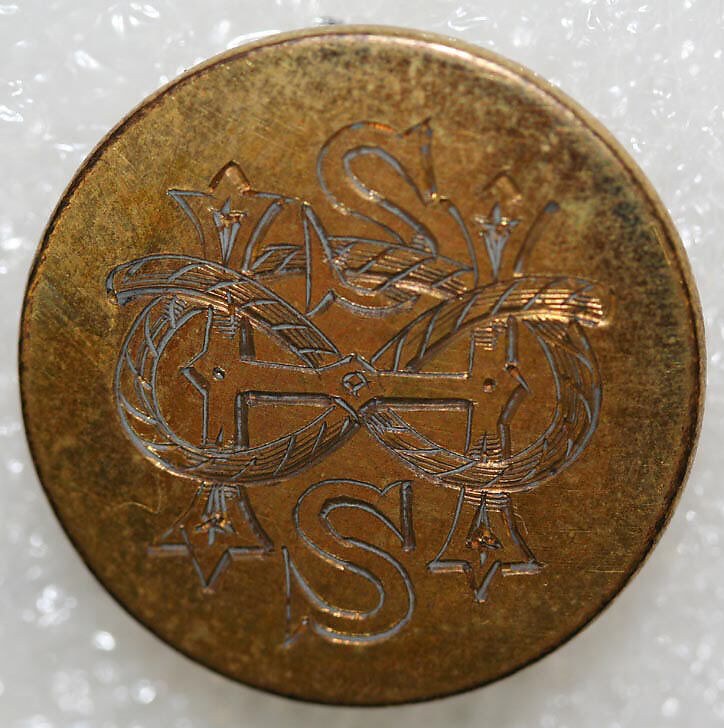 Button, metal, British