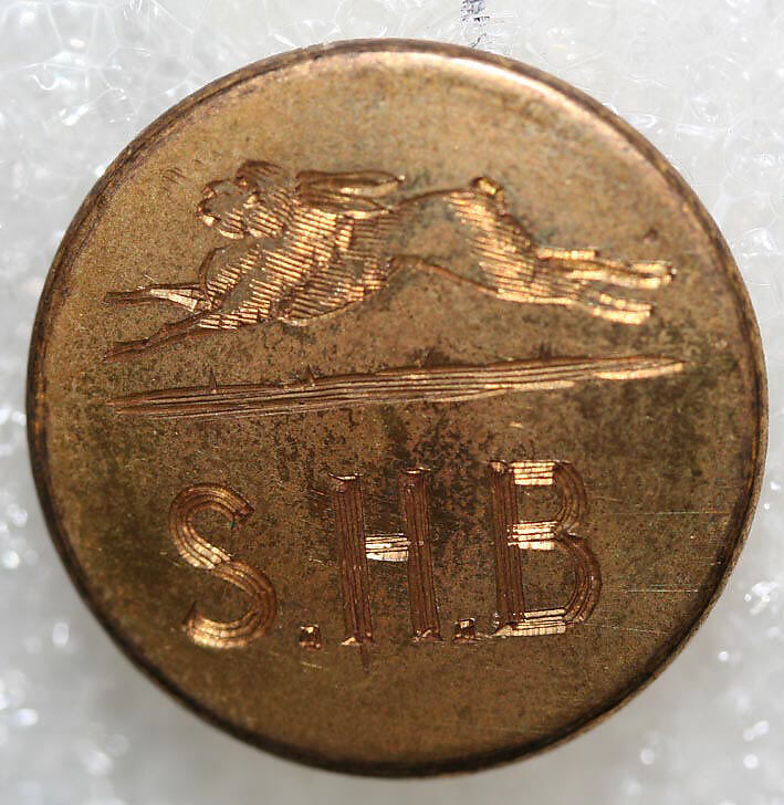 Button, metal, British