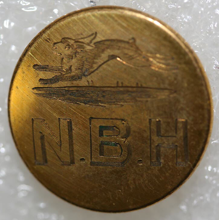 Button, metal, British