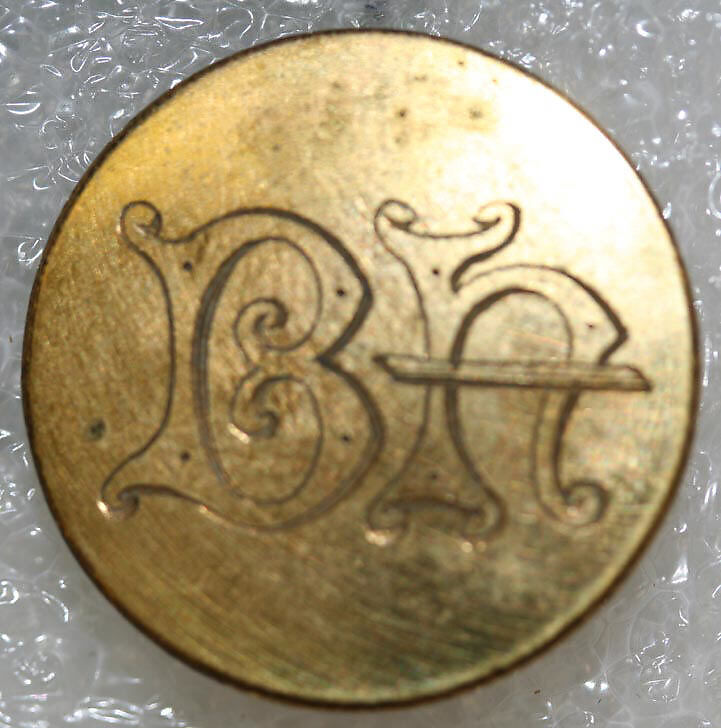 Button, metal, British