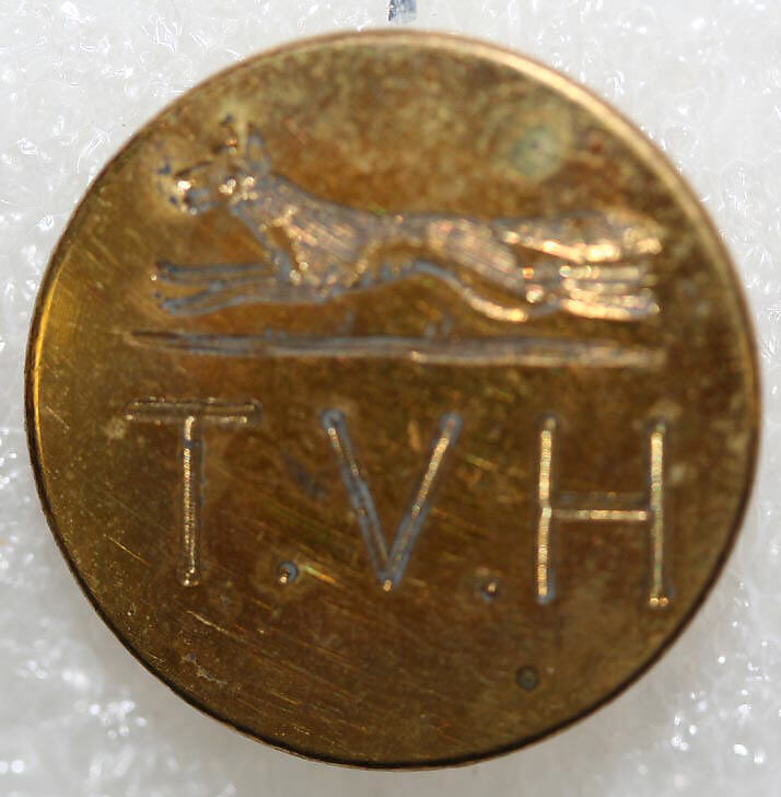 Button, metal, British