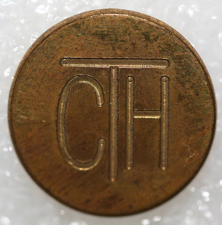 Button, metal, British