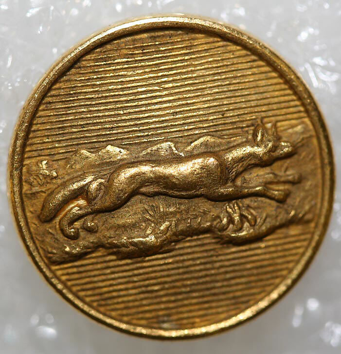 Button, metal, British