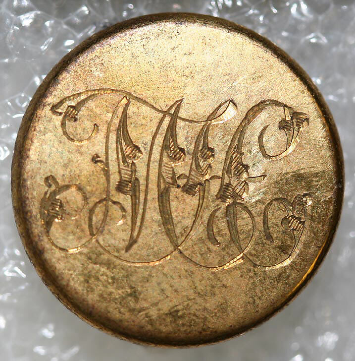 Button, metal, British