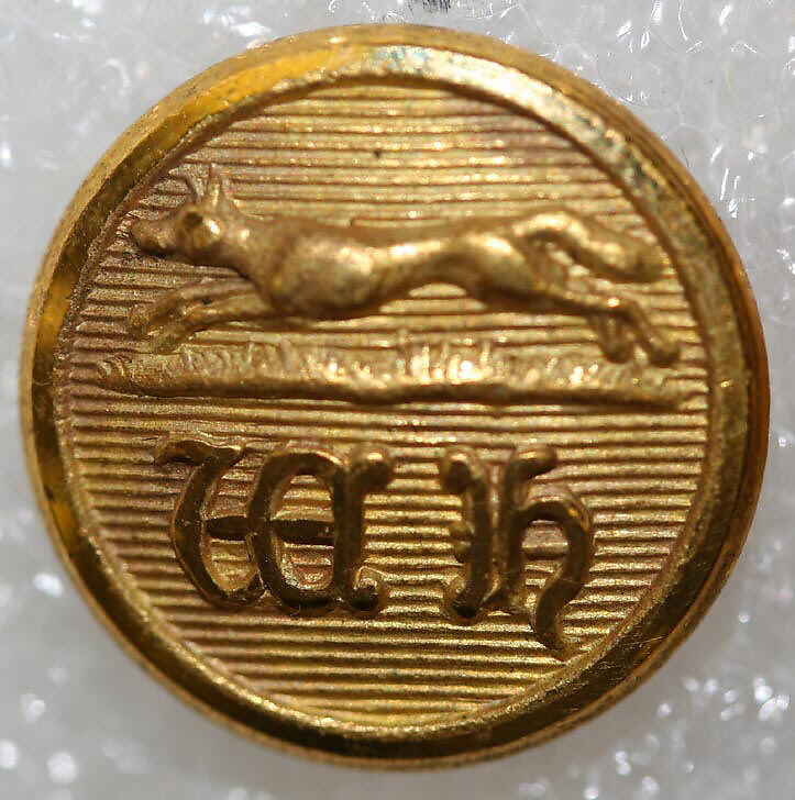 Button, metal, British