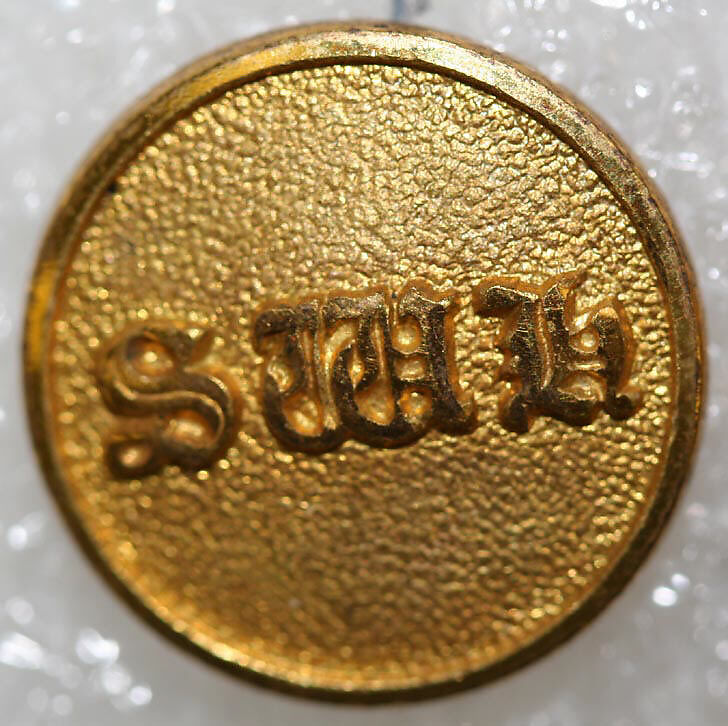 Button, metal, British