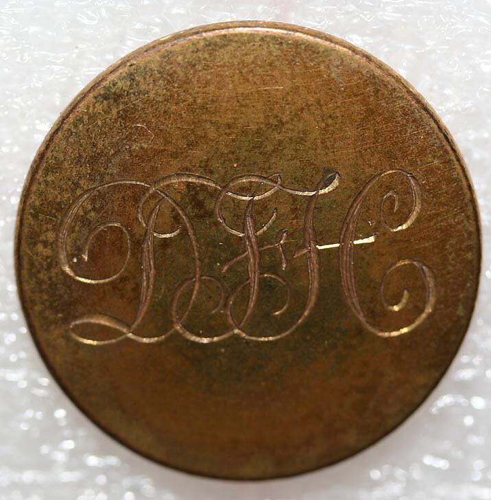 Button, metal, British