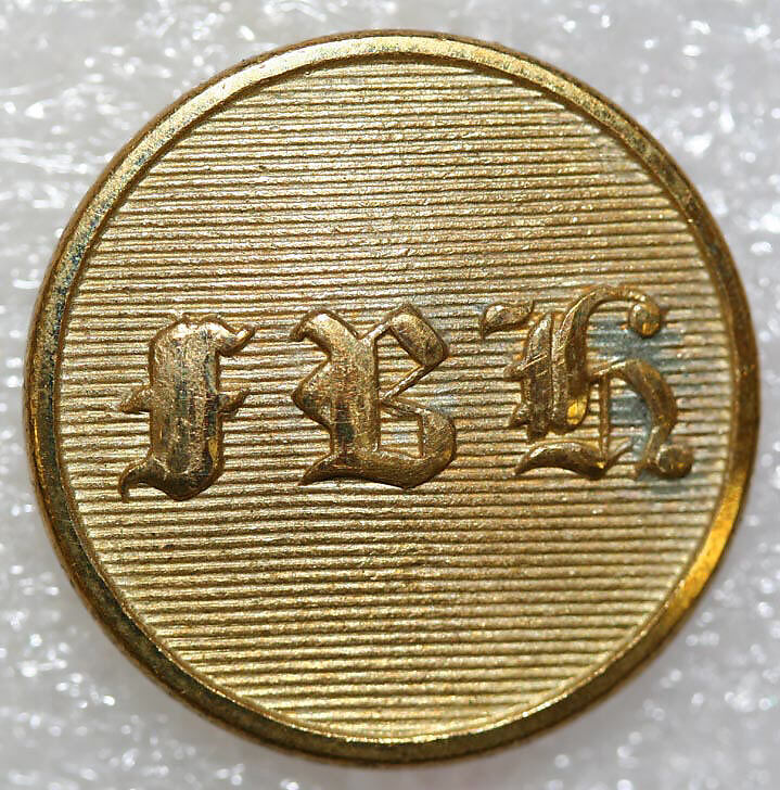 Button, metal, British