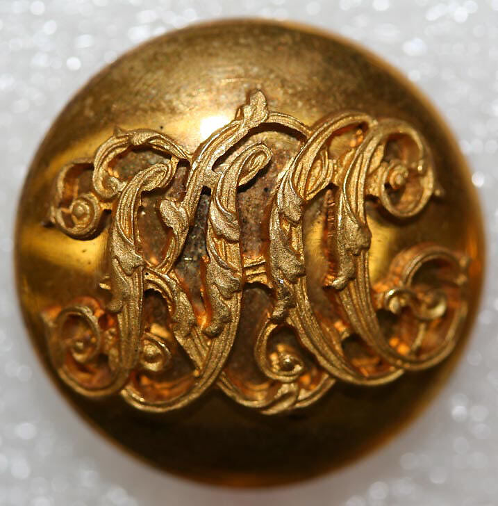 Button, metal, British