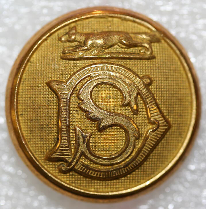 Button, metal, British