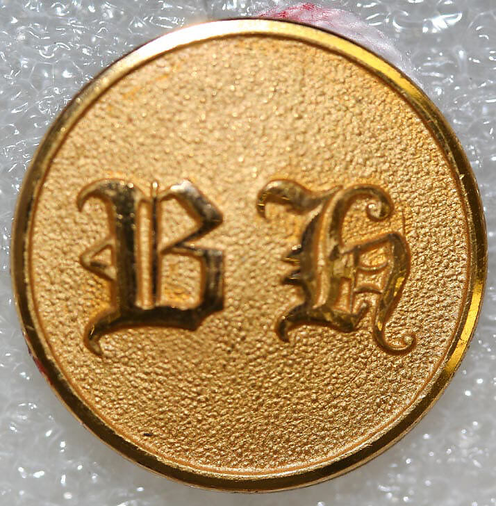 Button, metal, British