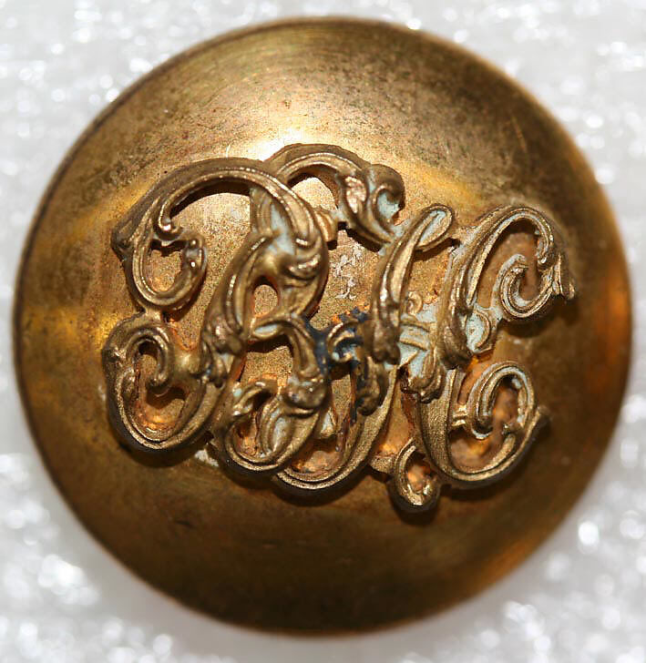 Button, metal, British