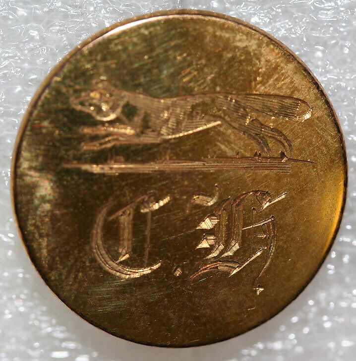 Button, metal, British
