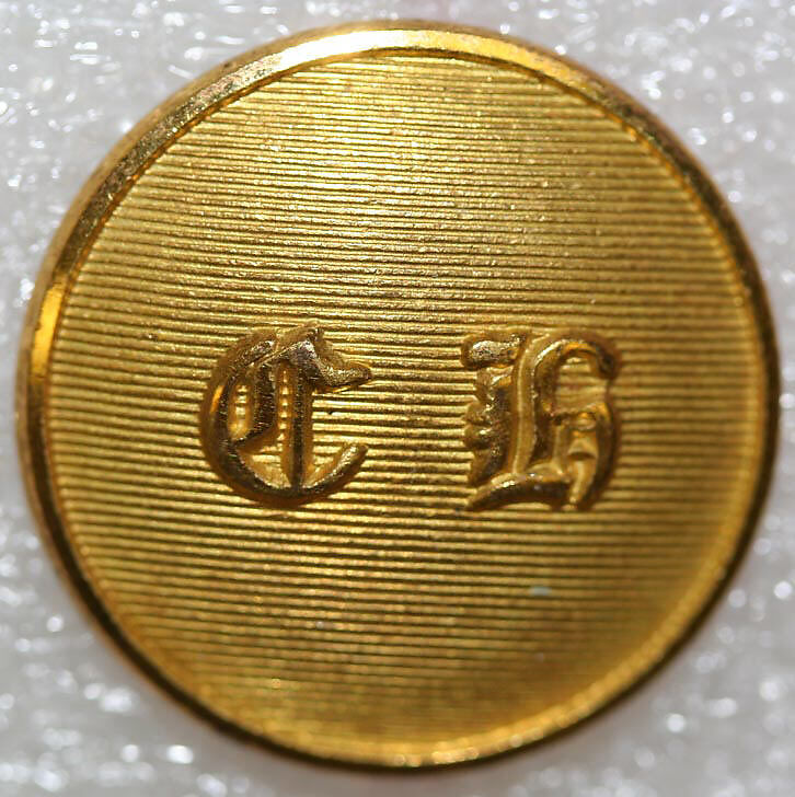 Button, metal, British