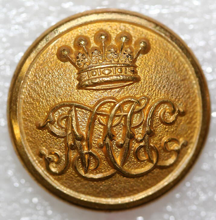 Button, metal, British