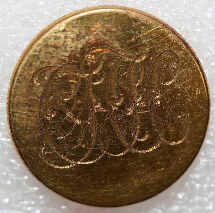 Button, metal, British