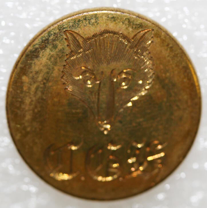 Button, metal, British