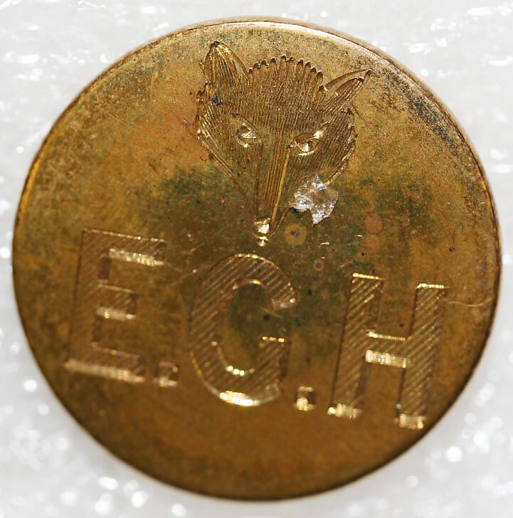 Button, metal, British