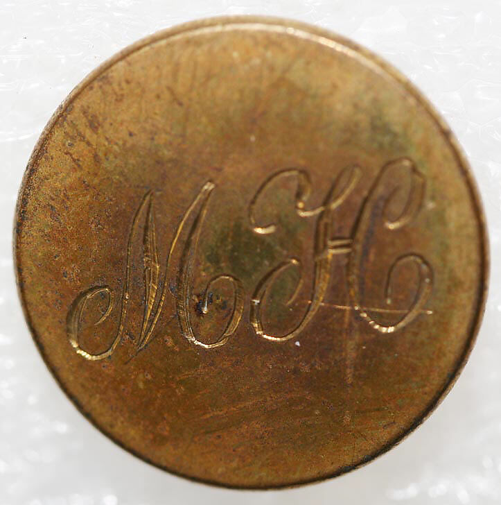 Button, metal, British