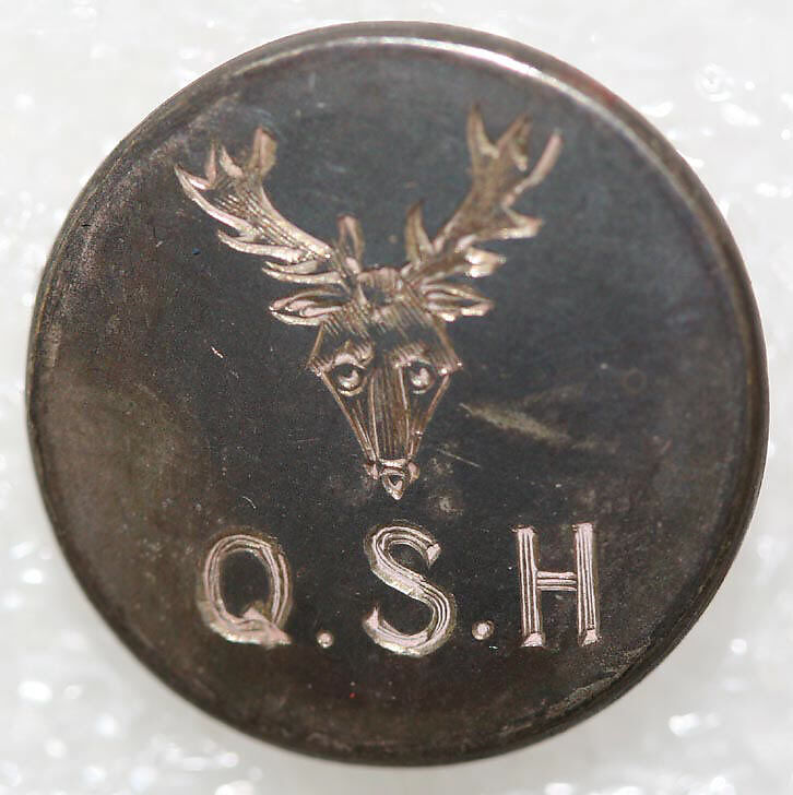 Button, metal, British